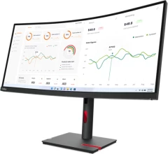 Монитор Lenovo 34" ThinkVision T34w-30 черный IPS LED 4ms 21:9 HDMI M/M матовая HAS Piv 3000:1 350cd 178гр/178гр 3440x1440 60Hz DP QHD USB 9.5кг