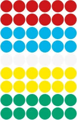 Этикетки Avery Zweckform 3088 54шт на листе диаметр 12мм/70г/м2/5л./ассорти самоклей. универсальная