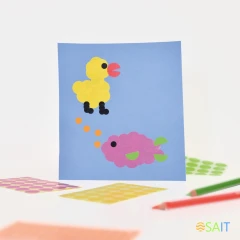 Этикетки Avery Zweckform 3088 54шт на листе диаметр 12мм/70г/м2/5л./ассорти самоклей. универсальная