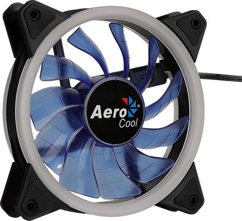 Вентилятор для корпуса Aerocool Rev LED 120х120 черный 3-pin 15дБ (REV BLUE 120) Ret