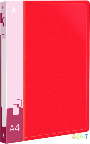 Папка метал.зажим Бюрократ -PZ07CRED A4 пластик 0.7мм внут.и торц.карм красный