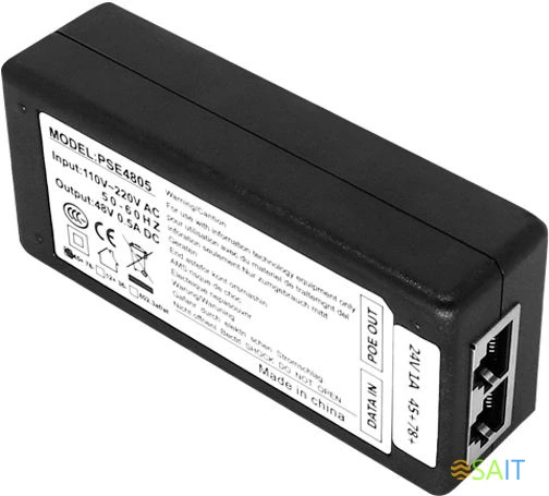 Инжектор PoE Digma DNP30W48GTAP 10/100/1000BASE-T 30Вт 100-240В(АС)