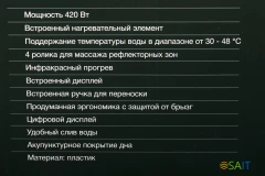 Гидромассажная ванночка для ног Hyundai H-FB4555 420Вт белый/серый