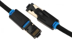 Патч-корд Vention IKGBJ 40Гбит/с STP 4 пары cat.8 Cu molded 5м черный RJ-45 (m)-RJ-45 (m)