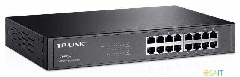 Коммутатор TP-Link TL-SG1016D (L2) 16x1Гбит/с неуправляемый
