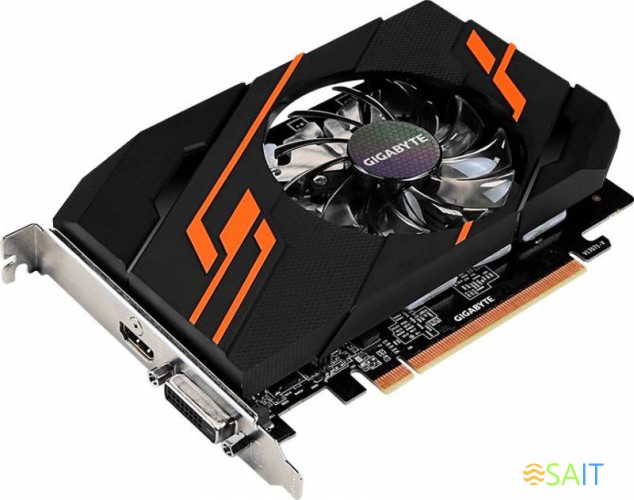 Видеокарта Gigabyte PCI-E 3.0 GV-N1030OC-2GI NVIDIA GeForce GT 1030 2Gb 64bit GDDR5 1265/6008 HDMIx1 HDCP Ret
