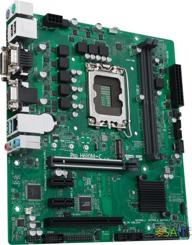 Материнская плата Asus PRO H610M-C-CSM Soc-1700 Intel H610 2xDDR5 mATX AC`97 8ch(7.1) GbLAN+VGA+DVI+HDMI+DP