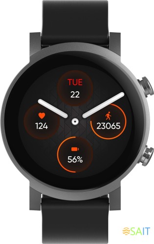 Смарт-часы ARK mobvoi Ticwatch E3 1.3" TFT корп.черный рем.черный разм.брасл.:22мм (P1034000400A)