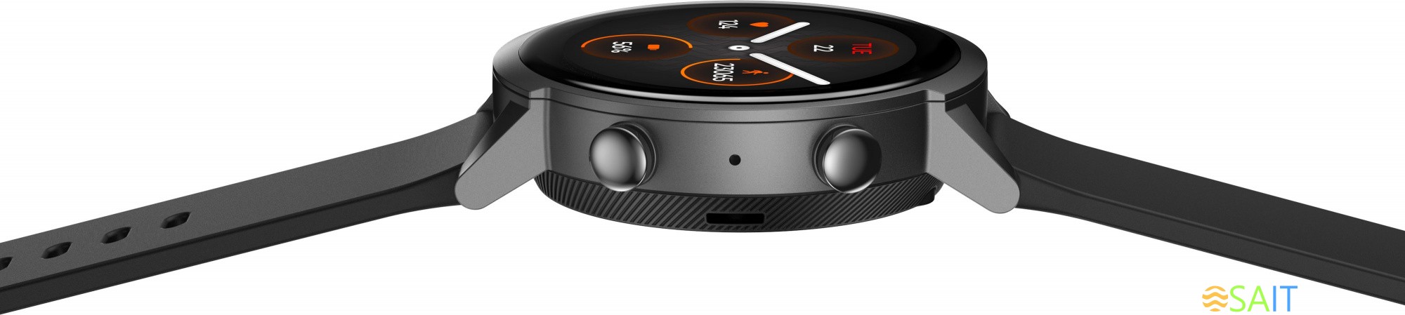 Смарт-часы ARK mobvoi Ticwatch E3 1.3" TFT корп.черный рем.черный разм.брасл.:22мм (P1034000400A)