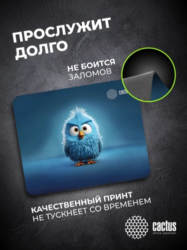 Коврик для мыши Cactus Bird 220x180x2мм (CS-MP-P13XS)