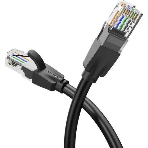 Патч-корд Vention прямой UTP cat.6, RJ45 - 10м. Черный Патч-корд прямой Vention IBEBL 10м