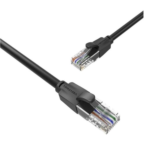 Патч-корд Vention прямой UTP cat.6, RJ45 - 10м. Черный Патч-корд прямой Vention IBEBL 10м