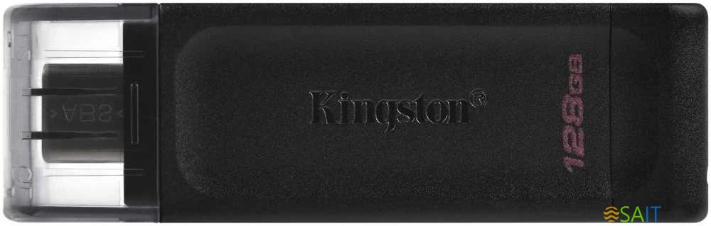 Флеш Диск Kingston 128Gb DataTraveler 70 Type-C DT70/128GB USB3.2 черный