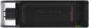 Флеш Диск Kingston 128Gb DataTraveler 70 Type-C DT70/128GB USB3.2 черный