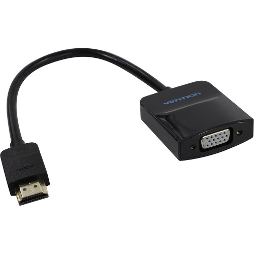 Мультимедиа конвертер Vention HDMI > VGA + аудио Мультимедиа конвертер Vention HDMI 19М/VGA F/mini Jack 3.5 mm F/micro USB 2.0 Type B F (ACHBB)