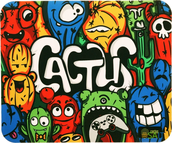 Коврик для мыши Cactus Colorful Cacti рисунок 300x250x3мм (CS-MP-D03M)