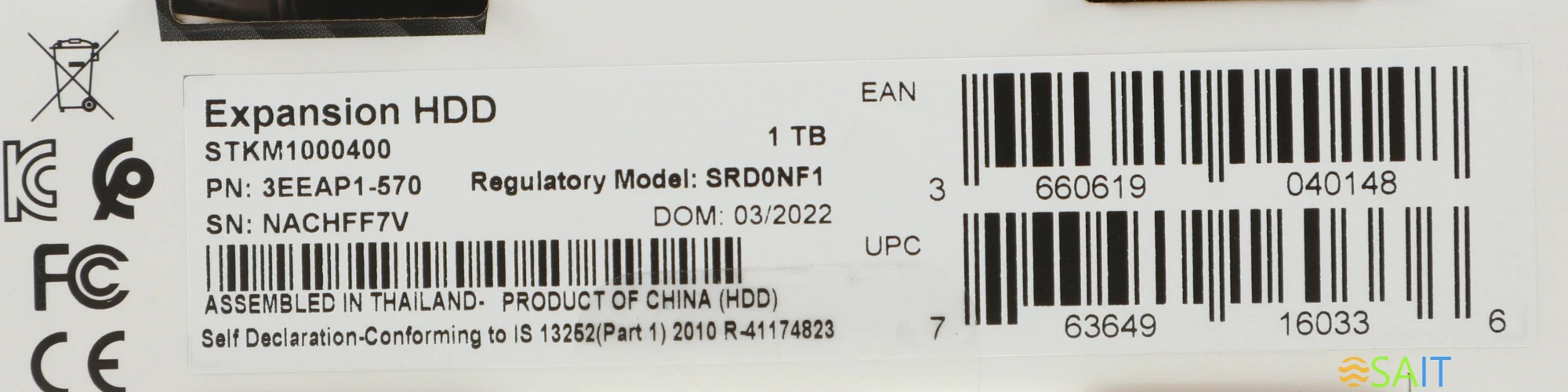 Жесткий диск Seagate USB 3.0 1Tb STKM1000400 Expansion Portable 2.5" черный