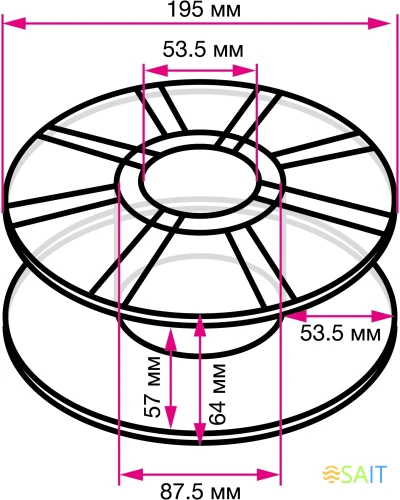 Пластик для принтера 3D Cactus CS-3D-ABS-1KG-L-MG ABS LUMINOUS d1.75мм 1кг 1цв.