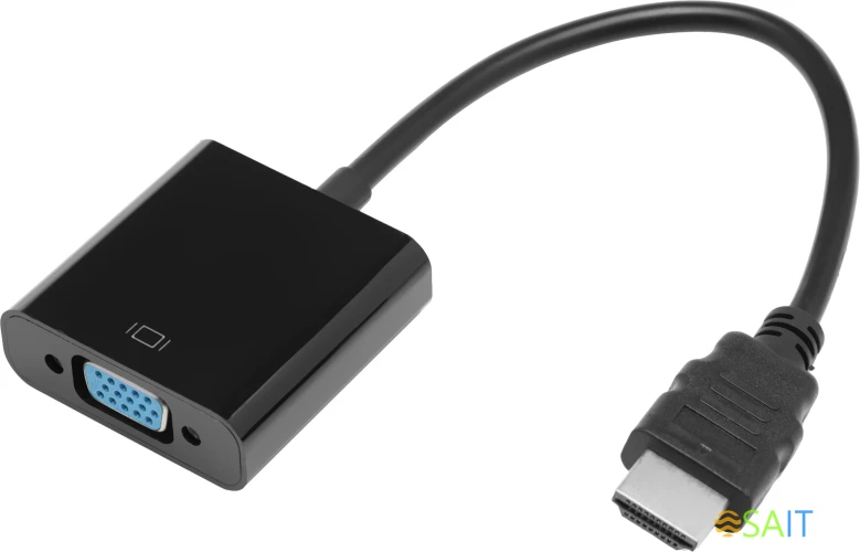 Переходник видео Premier 5-983B HDMI/VGA (f) 0.15м. черный