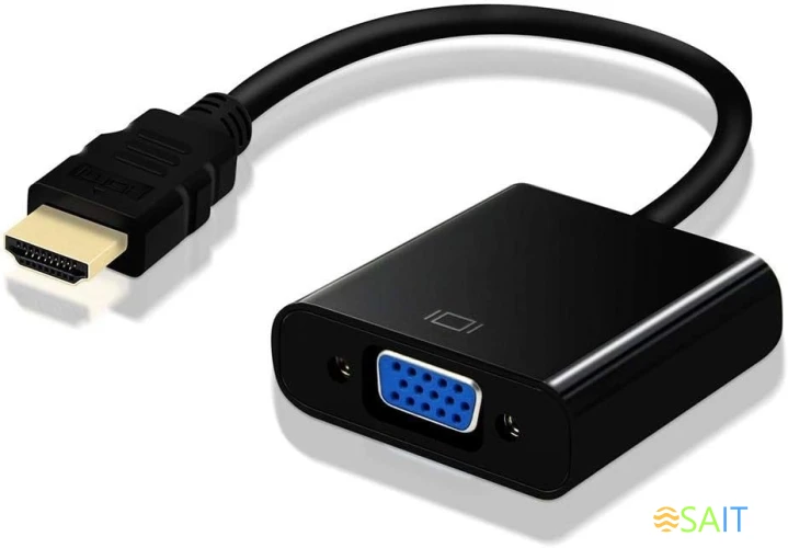 Переходник видео Premier 5-983B HDMI/VGA (f) 0.15м. черный
