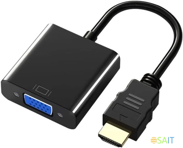 Переходник видео Premier 5-983B HDMI/VGA (f) 0.15м. черный