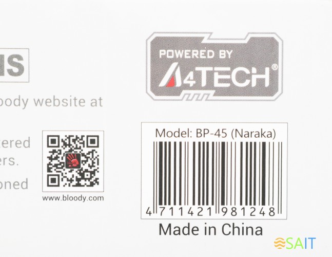 Коврик для мыши A4Tech Bloody BP-45 Naraka Большой белый/рисунок 450x400x3мм