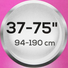 Кронштейн для телевизора Ultramounts UM909 черный 37"-75" макс.35кг настенный поворотно-выдвижной и наклонный