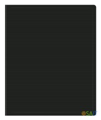 Папка на 2-х кольцах Бюрократ DeLuxe DL0740/2BLCK A4 пластик 0.7мм кор.32мм черный