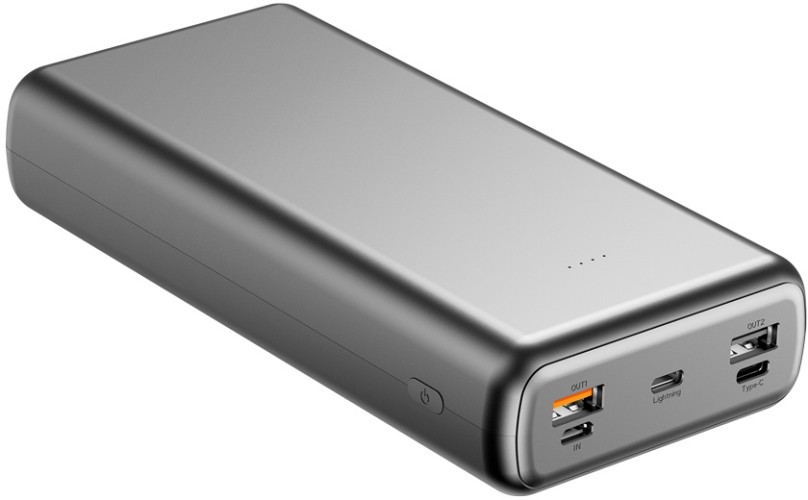 Мобильный аккумулятор TFN Solid PB-283 30000mAh QC/PD 20W 3A 3xUSB-A/USB-C черный (TFN-PB-283-BK)