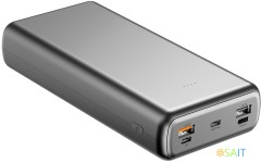 Мобильный аккумулятор TFN Solid PB-283 30000mAh QC/PD 20W 3A 3xUSB-A/USB-C черный (TFN-PB-283-BK)