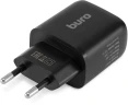 Сетевое зар./устр. Buro BUWG1 18W 3A (QC) USB-A универсальное черный (BUWG18P100BK)