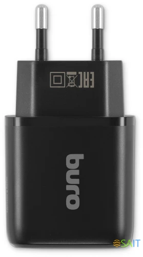 Сетевое зар./устр. Buro BUWG1 18W 3A (QC) USB-A универсальное черный (BUWG18P100BK)
