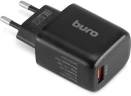 Сетевое зар./устр. Buro BUWG1 18W 3A (QC) USB-A универсальное черный (BUWG18P100BK)