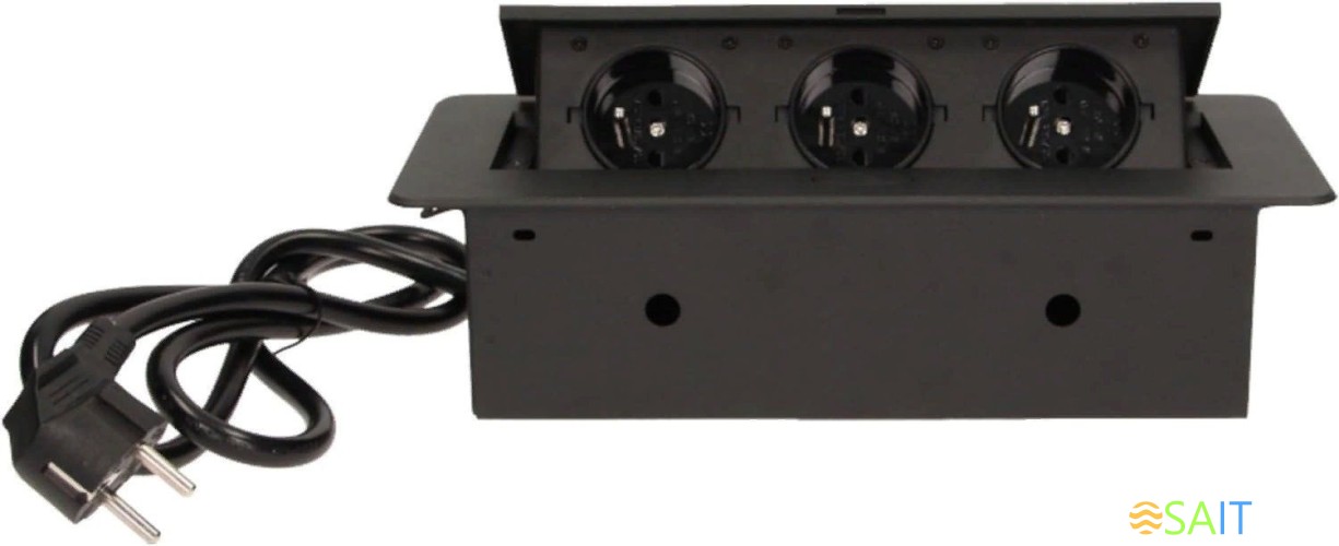 Сетевой разветвитель Premier 3R 1.8м (3 розетки) черный (коробка)