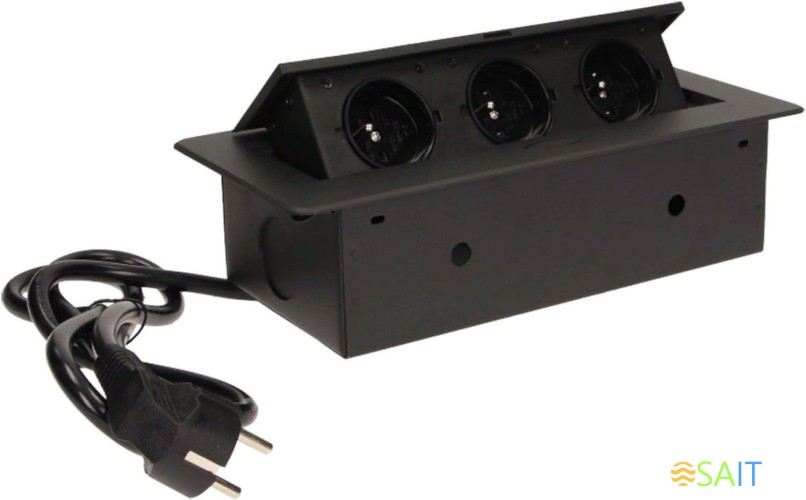 Сетевой разветвитель Premier 3R 1.8м (3 розетки) черный (коробка)