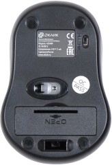 Мышь Оклик 435MW черный/серый оптическая 1600dpi беспров. USB для ноутбука 4but (945812)