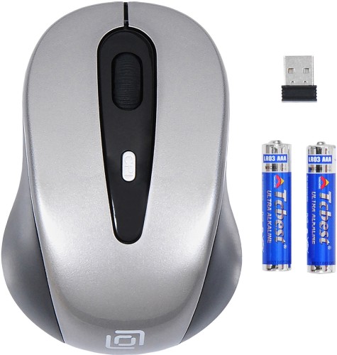 Мышь Оклик 435MW черный/серый оптическая 1600dpi беспров. USB для ноутбука 4but (945812)