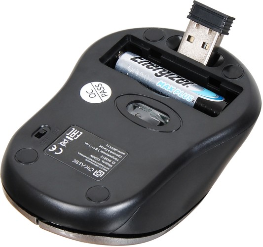 Мышь Оклик 435MW черный/серый оптическая 1600dpi беспров. USB для ноутбука 4but (945812)