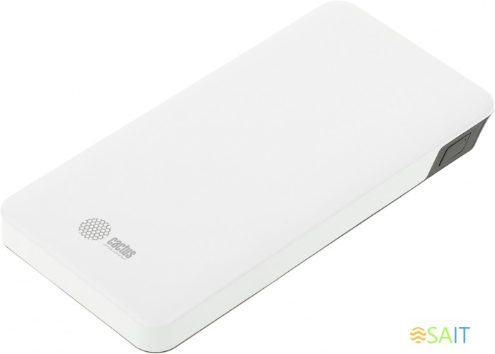 Мобильный аккумулятор Cactus CS-PBFSKT-10000 10000mAh 2.1A 2xUSB-A/USB-C белый