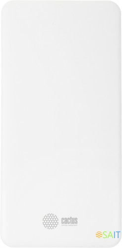 Мобильный аккумулятор Cactus CS-PBFSKT-10000 10000mAh 2.1A 2xUSB-A/USB-C белый