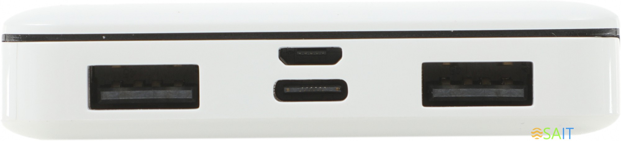 Мобильный аккумулятор Cactus CS-PBFSKT-10000 10000mAh 2.1A 2xUSB-A/USB-C белый