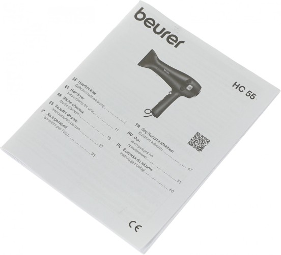 Фен Beurer HC55 2000Вт черный (586.21)