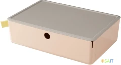 Короб для хранения Deli XDM30pink 1 выдвижной ящик розовый пластик