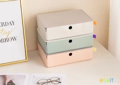 Короб для хранения Deli XDM30pink 1 выдвижной ящик розовый пластик