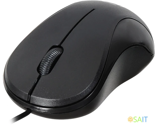 Мышь Оклик 115S черный оптическая 1200dpi USB для ноутбука 3but (711636)