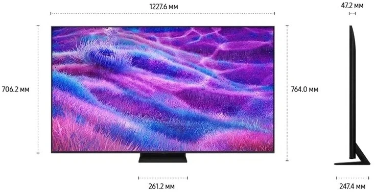 Телевизор QLED Samsung 55" QE55QN80FAUXRU Series 9 черный титан/черный 4K Ultra HD 120Hz DVB-T2 DVB-C DVB-S2 USB WiFi Smart TV