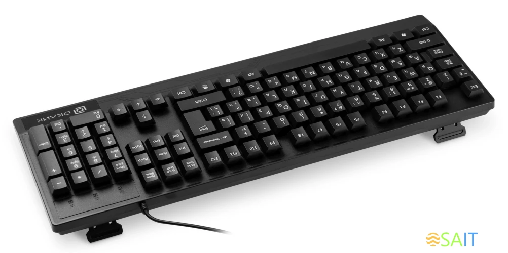 Клавиатура Оклик 115M черный USB (подставка для запястий) (1678098)