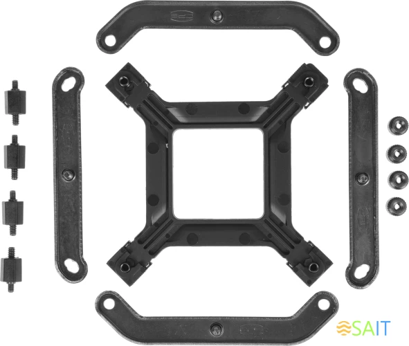 Устройство охлаждения(кулер) PcCooler RT500 BK Soc-AM5/AM4/1200/1700/1851 черный 4-pin 32dB Al+Cu 240W Ret (RT500-BKNWXX-GL)