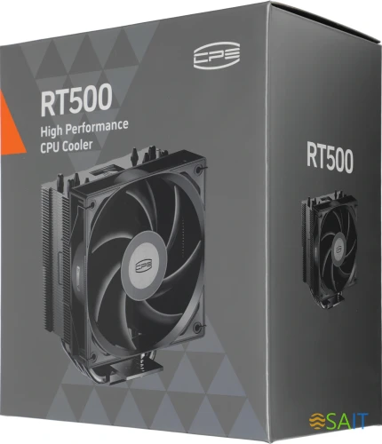 Устройство охлаждения(кулер) PcCooler RT500 BK Soc-AM5/AM4/1200/1700/1851 черный 4-pin 32dB Al+Cu 240W Ret (RT500-BKNWXX-GL)