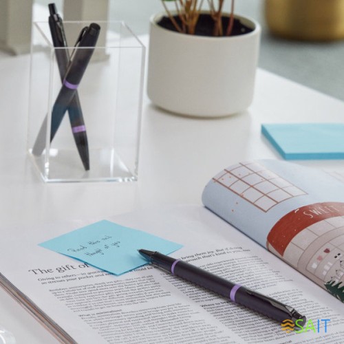 Ручка шариков. Parker IM Vibrant Rings K315 (2172951) Amethyst Purple PVD M син. черн. подар.кор.